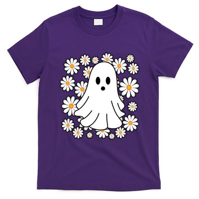 Daisy Floral Ghost Cute Halloween T-Shirt