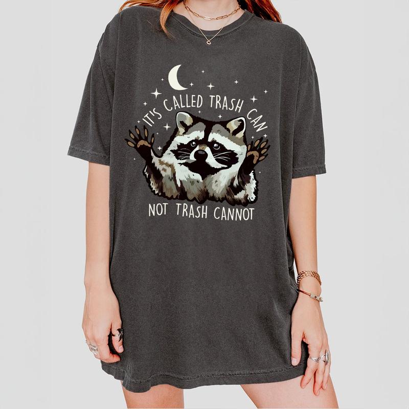 Raccoon Shirt Funny, Inspiration Tee, Motivational Tshirt, Gifts for Him Her, Raccoon Lover Shirt, Funny Raccoon T-Shirt, Animal Lover Gift, Meme T-Shirt, Trash Panda, Women Top Breathable Casual