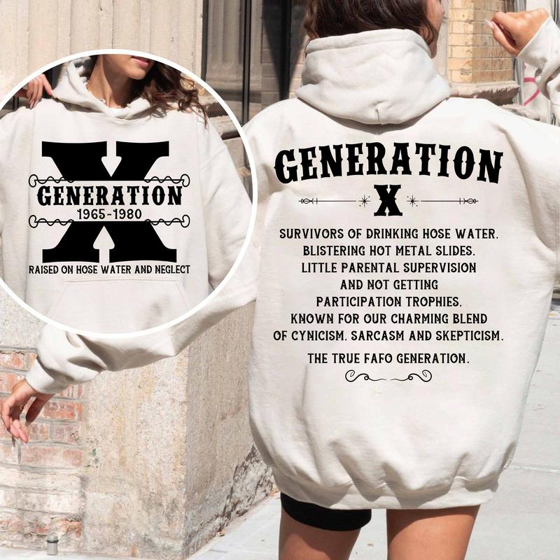 Gen X raised on hose water and neglect Shirt, Generation X FAFO shirt Two Side Shirt,  Gen X Fafo Shirt Generation X T Shirt, GenX Shirt - Casual Fit