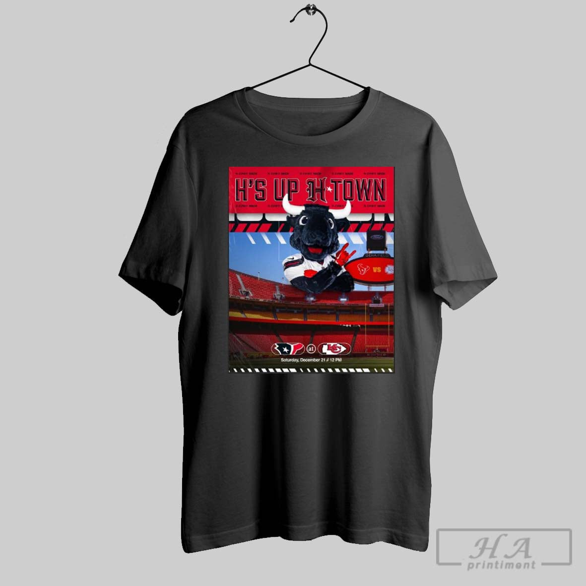 Poster Houston Texans At Kansas City Chiefs Hs Up H Town Sat December 21 2024 T Shirt