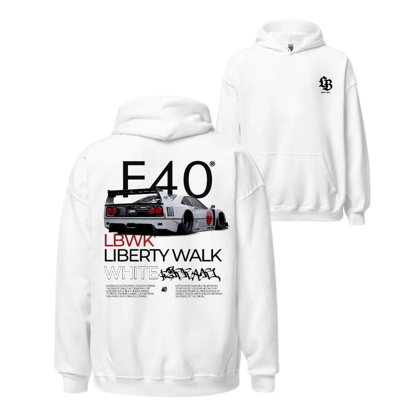 Ferrari F40 Liberty Walk T-shirt, Hoodie, Sweater, Car Enthusiast Shirt, Car Clothing, Unisex, Vintage car shirt