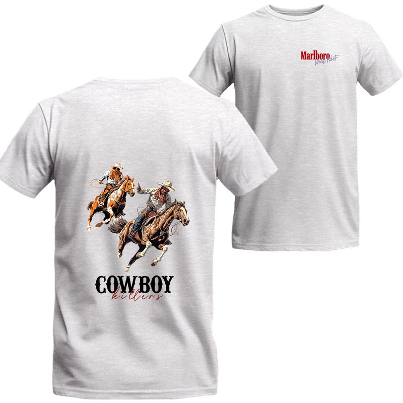 Vintage Cowboy Killer Rodeo Riding Horse T-shirt, Marlboro Short Sleeve Tee, Unisex Shirt, Menswear Top, beer shirt, drinking shirt