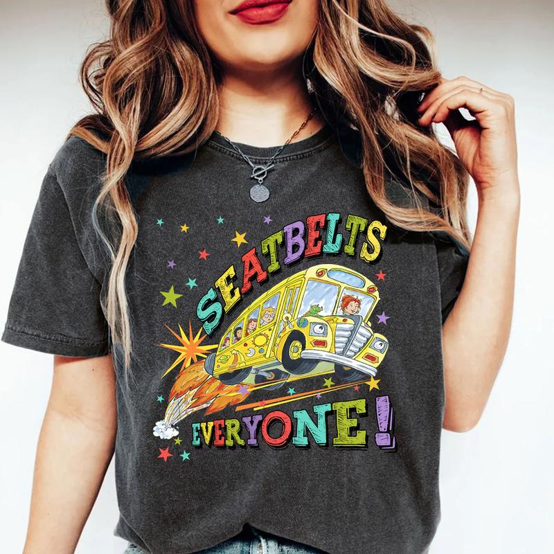 Seatbelts Everyone Shirt, The Magic School Bus Shirt, Ms. Frizzle Teacher Shirt, Take Chance Make Mistakes Get Messy Shirt, Teacher Gift, Children's C