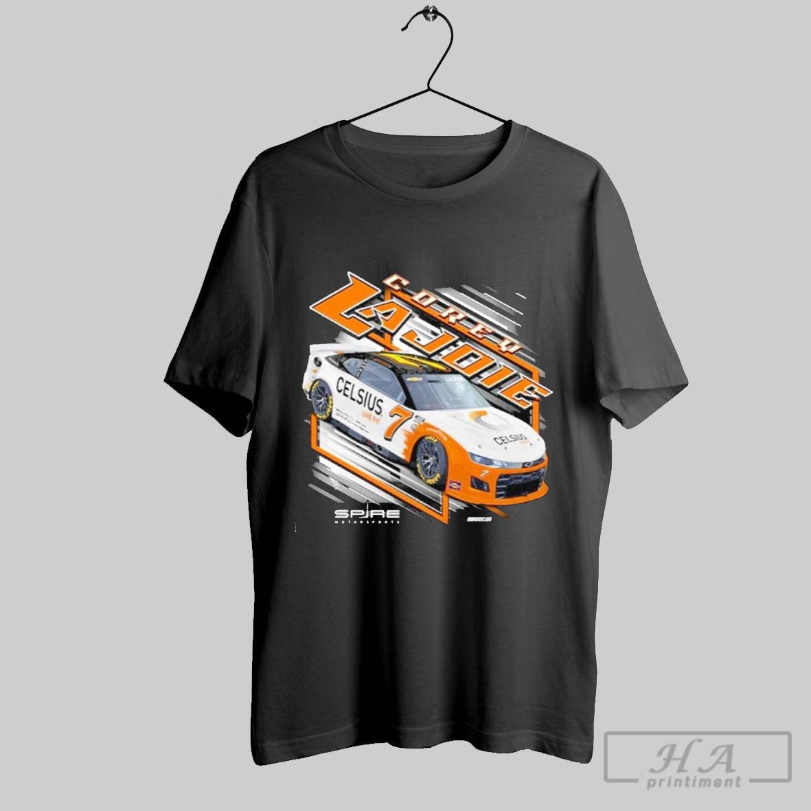 Premium Corey Lajoie Checkered Flag Celsius Car T Shirt