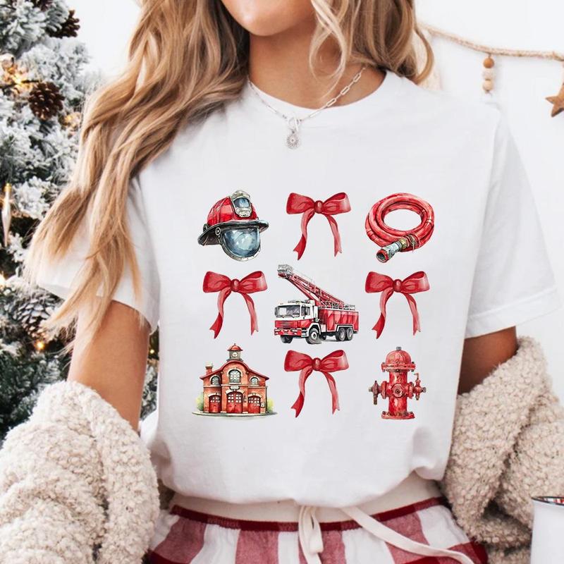 Coquette Firefighter Shirt , Comfort Colors Firefighter Shirt , Women's Firefighter Shirt Sweatshirt, Hoodie T-Shirt