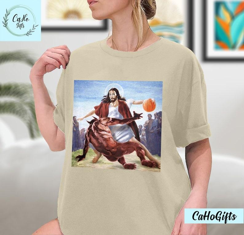 Jesus Crossing Christian T-Shirt, Jesus Shirt, Jesus Basketball  sweater and hoodie