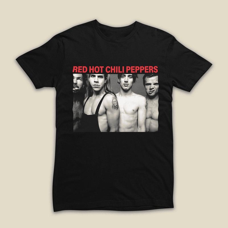 Retro Style 1990 Red Hot Chili Peppers White T-Shirt, Funny T-Shirt, Music Band Shirt, Unisex Cotton Graphic Shirt