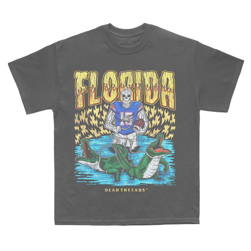 Florida Gators football, The Gators Graphic T-Shirt Deadman Gators Football Bowl Subdivision, Full Cotton, Men's Top Women's Top American College Football Shirt Fabric Menswear