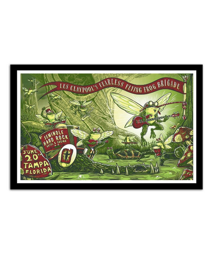 Les Claypoolâ€™s Fearless Flying Frog Brigade 6202023 Tampa Florida Seminole Hard Rock Poster
