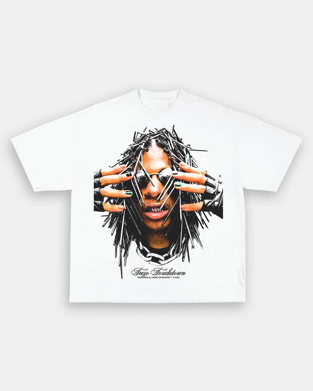 TEEZO TOUCHDOWN TEE Print Short Sleeve T-Shirt Casual Menswear Top Underwear Man Streetwear Tshirt Crewneck Round Neck Tropical