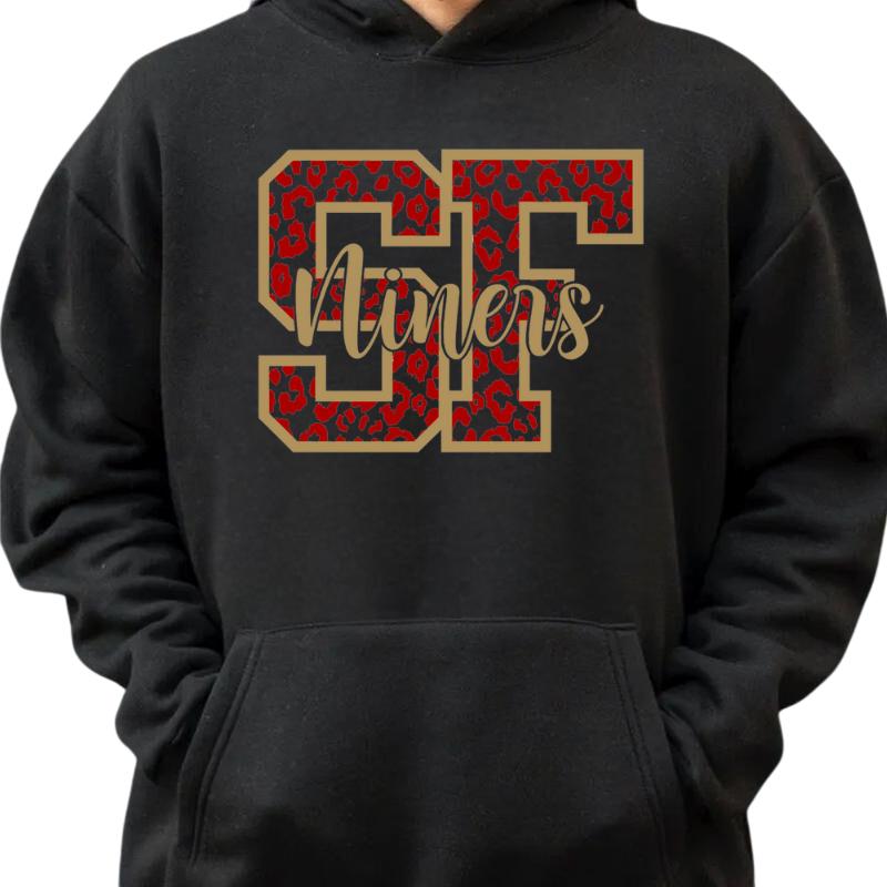 San Francisco Football Sweater, Football Sweater, San Francisco Fan Gift Sweater, Game Day Sweater, Niners Sweater, Classic Casual Clothing Collar Cotton Sweater Long Sleeves Outfit