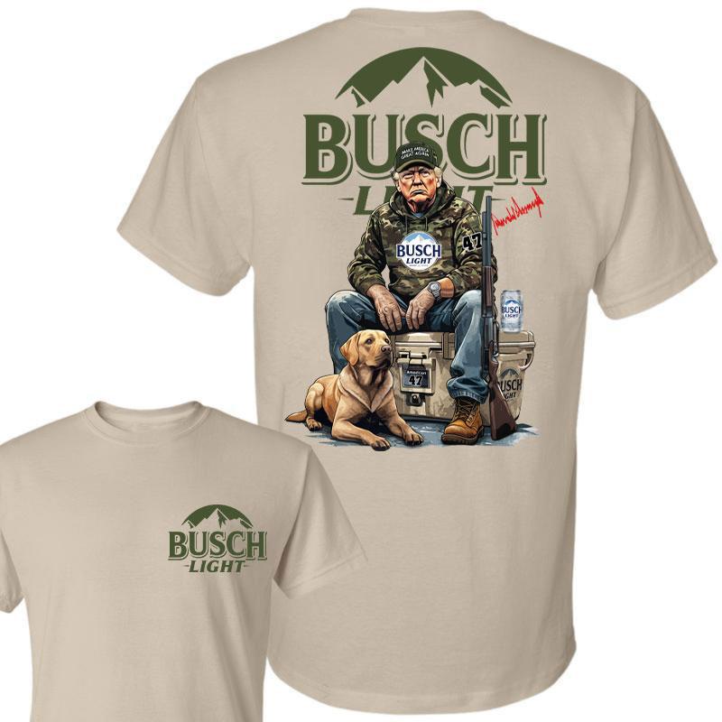 Trump Hunting Signature Busch Light Shirt , Trumpp won 47th president Election 2024, Trumpp Supporter, Busch Light Shirt, Trump Hunting With Local Shirt Signature Full Sizes Full Color
