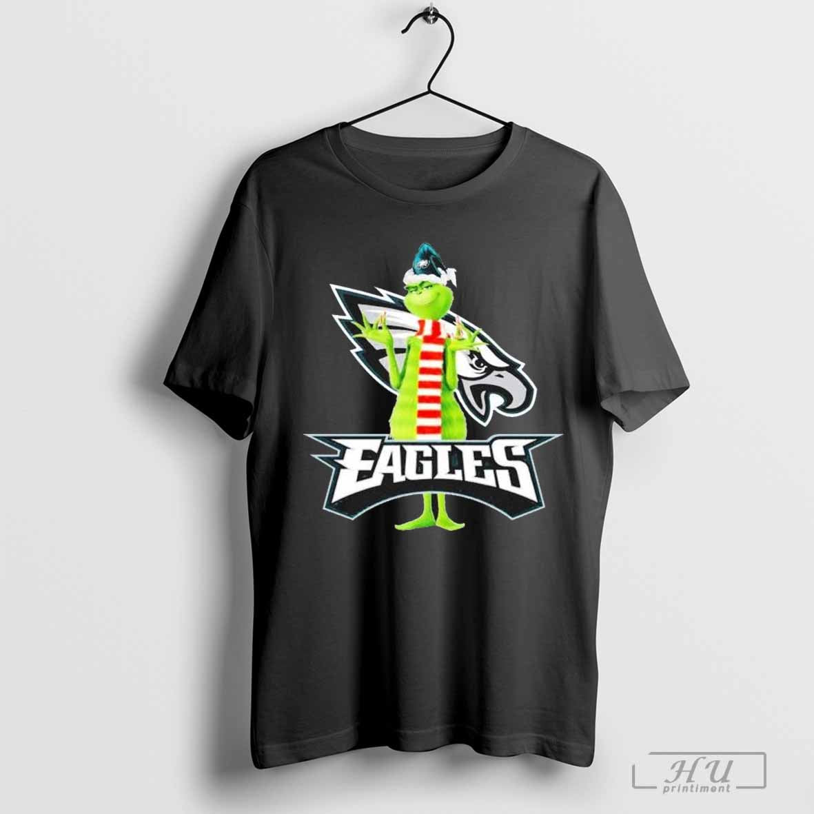 Santa The Grinch Candy Canes Philadelphia Eagles Christmas 2024 Shirt