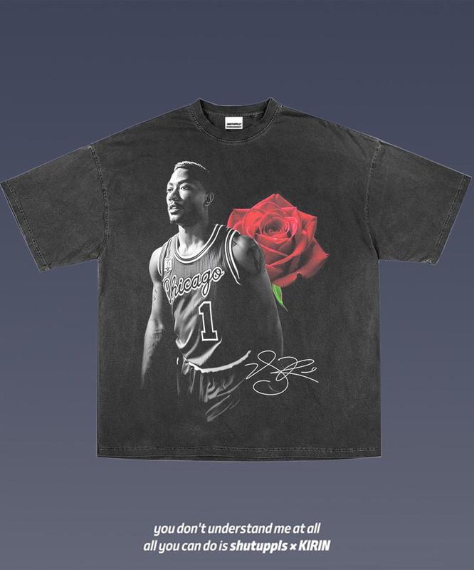 DERRICK ROSE TEE 3.4 TEE  VINTAGE TEE GRAPHIC T-SHIRT  GIFT FOR FAN