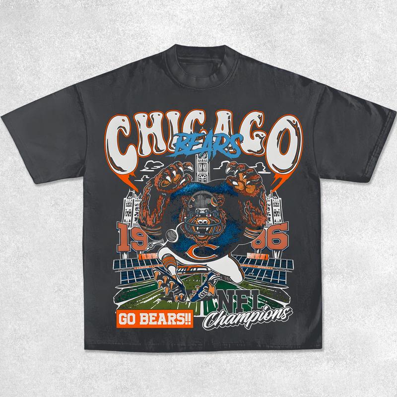 Bears Shirt, Vintage 90s Unisex Football Tees, Football T-Shirts, Sports Shirt, Game Day Tee, Football Fan Gifts