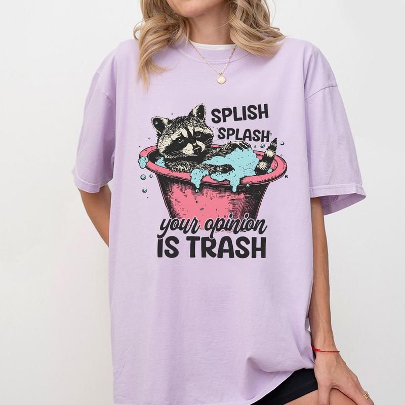 Funny Raccoon Shirt, Funny Quote Design Comfort Tee, Raccoon Lover Shirt, Humour Saying T-Shirt, Sarcastic Shirts For Women, Funny Gift For Her, Support Local Street Cats, Funny Retro Shirt, Women Top