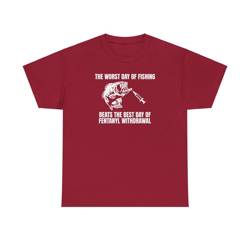 The Worst Day of Fishing Tee - Men's Cotton Streetwear Shortsleeve Tshirt