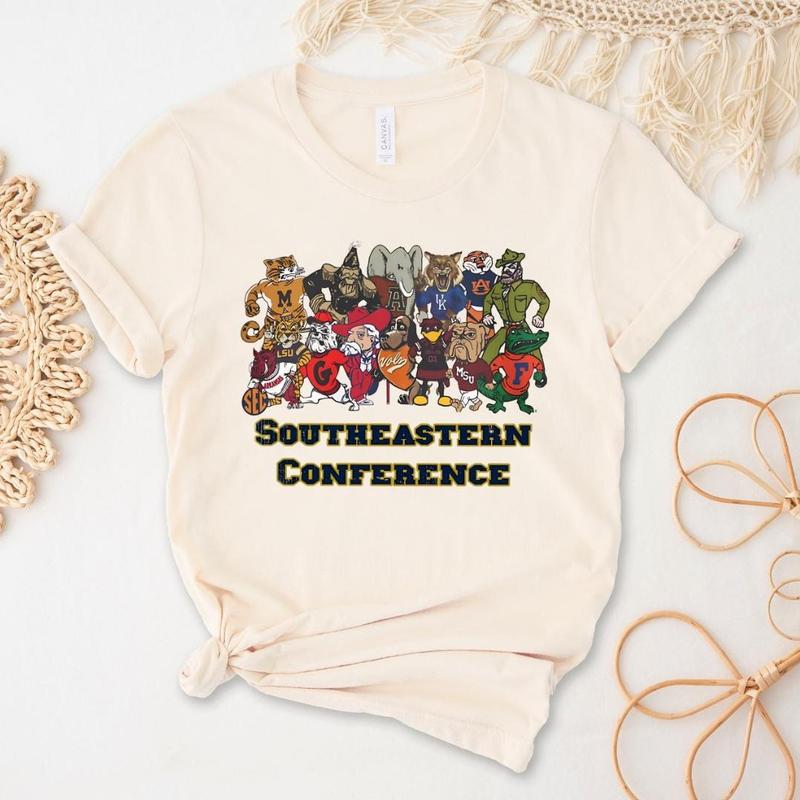 Southeastern Conference Shirts, College Football Sweatshirts, SEC Football Shirts, Football Season Shirts, SEC Mascot Shirt, Football Shirt, Full Size