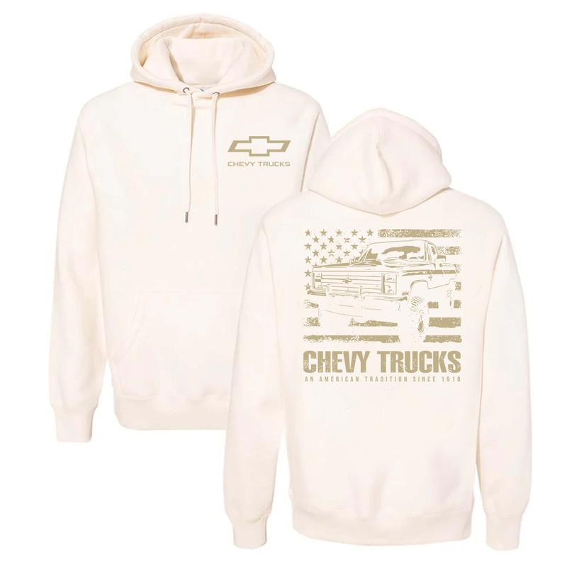 Chevrolet - American Tradition Hoodie, Adventure Ready, Fashion For All Tastes, Wide Color Selection, Classic Cotton, Menswear Unisex, Unisex