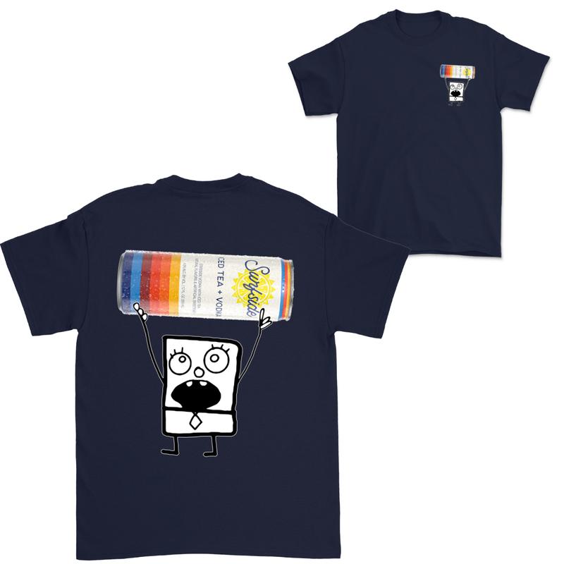 Doodlebob Surfside 2 Sided T-Shirt, Funny Drinking T-Shirt, Summer T-Shirt, Full Color T-Shirt, Unisex T-Shirt, For Men, For Women, Gift For All Menswear Top