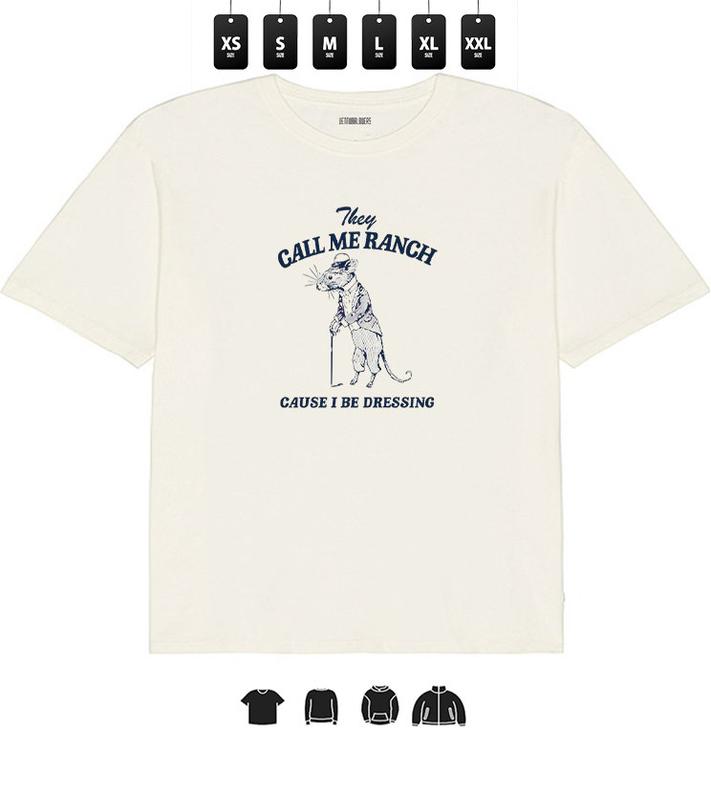 They Call Me Ranch T-Shirt - Unisex Heavy Taped neck T-Shirt, Gifts