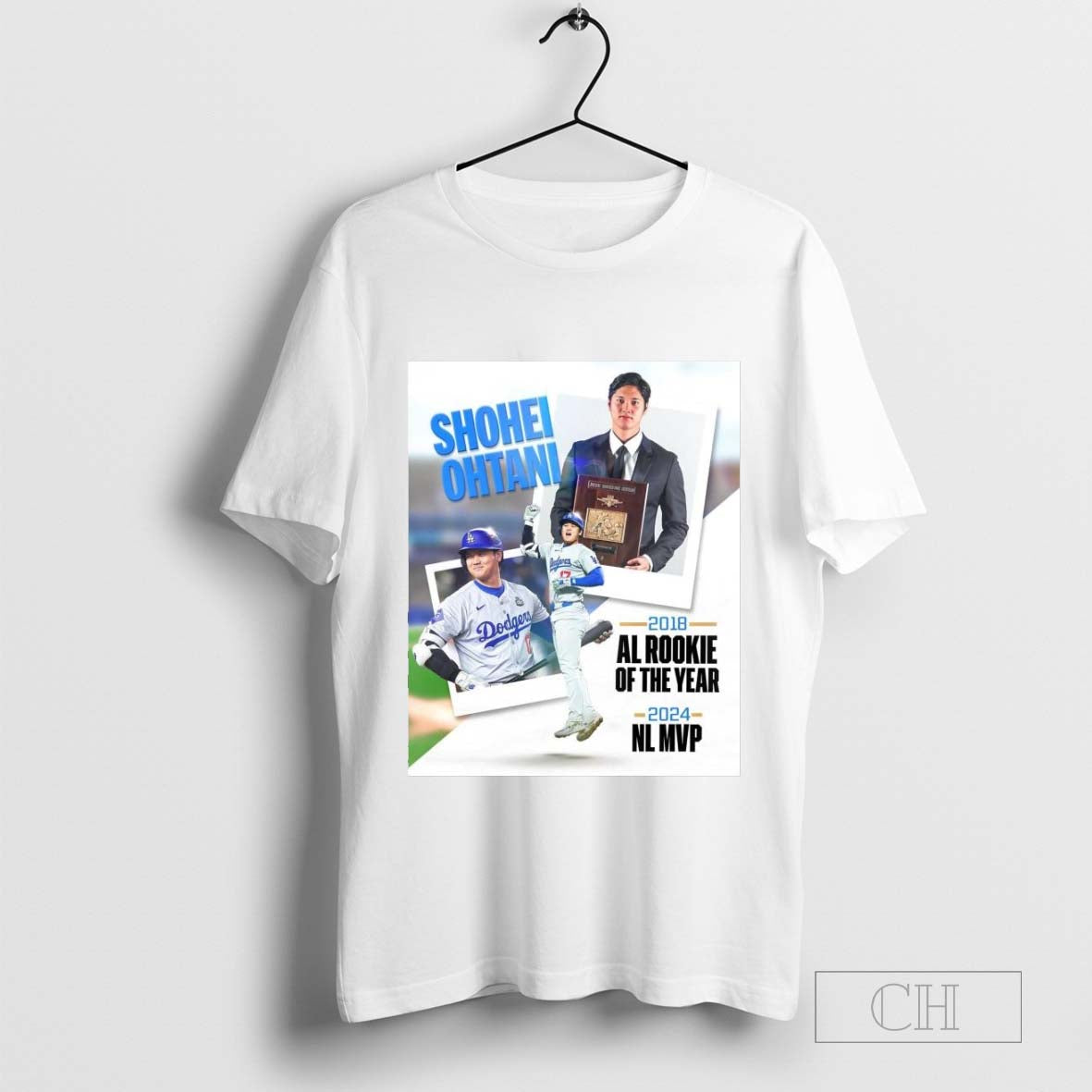 Shohei Ohtani 2018 AL Rookie of the Year 2024 NL MVP Dodgers T-Shirt