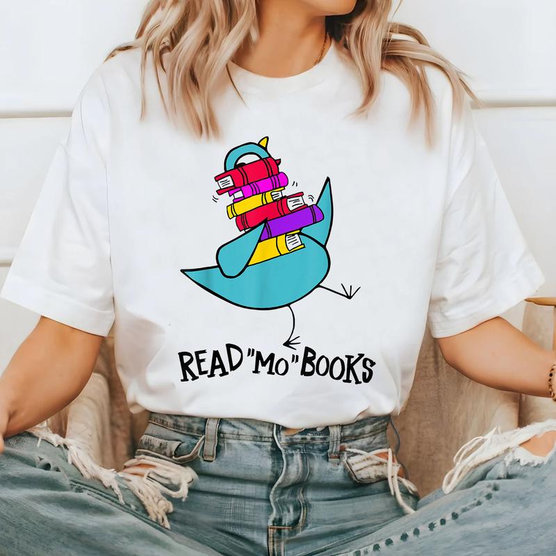Read More Books Shirt, Piggie Elephant Pigeons T-Shirt, Gifts For Book Lovers Bookworm Book Nerd Teacher, It's A Good Day To Read Tee, Children.s Book