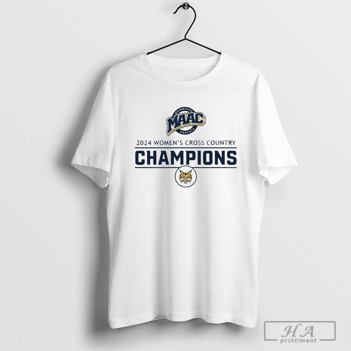 Quinnipiac Bobcats 2024 MAAC Womenâ€™s Cross Country Champions T-Shirt