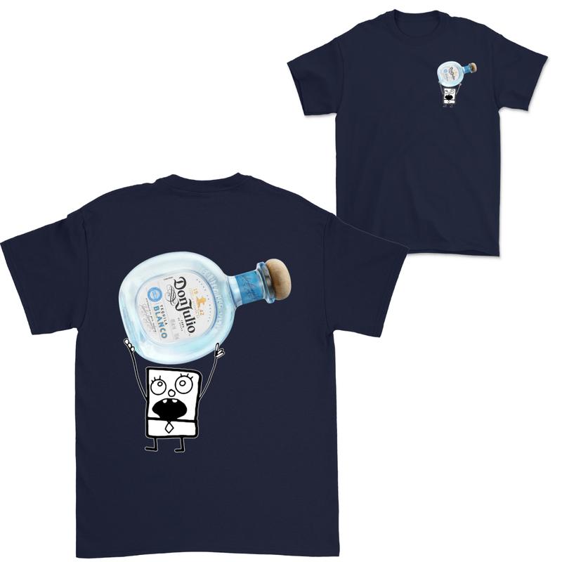 Doodlebob Don Julio Blanco Tequila  2 Sided T-Shirt, Funny Drinking T-Shirt, Summer T-Shirt, Full Color T-Shirt, Unisex T-Shirt, For Men, For Women, Gift For All Menswear Top