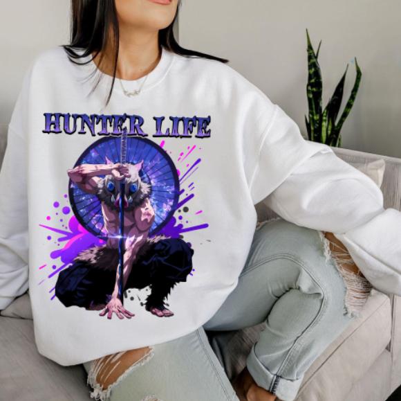 Inosukee hunter life shirt sweatshirt hoodies, demon slay Shirt, animee Shirt