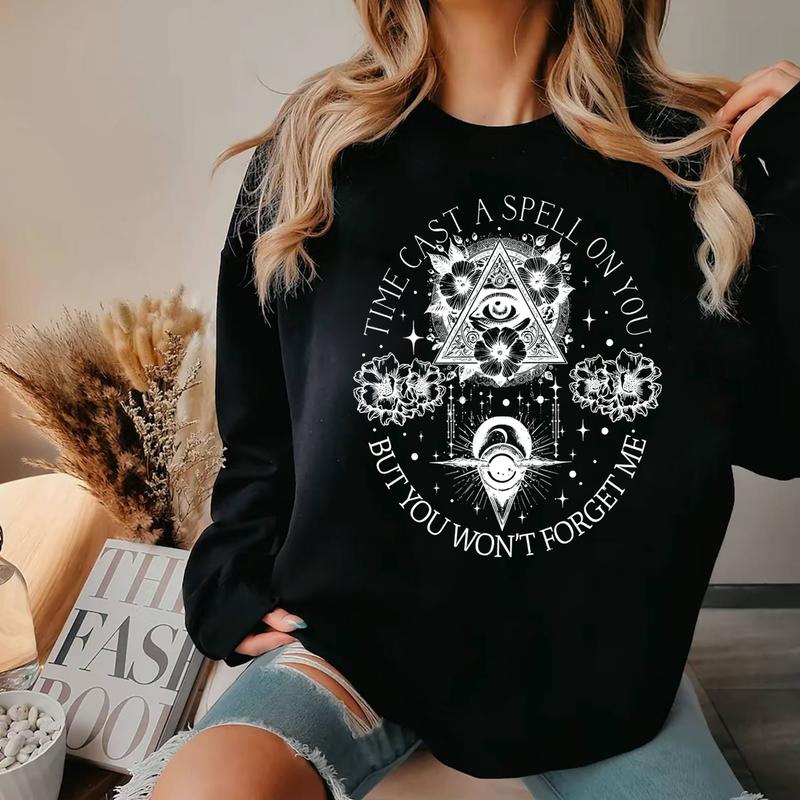 Time Cast A Spell On You But You Won't Forget Me Shirt, Classic Rock Band Lover Sweatshirt, Retro Music Fan Gift, Festival Wear, Silver Tee