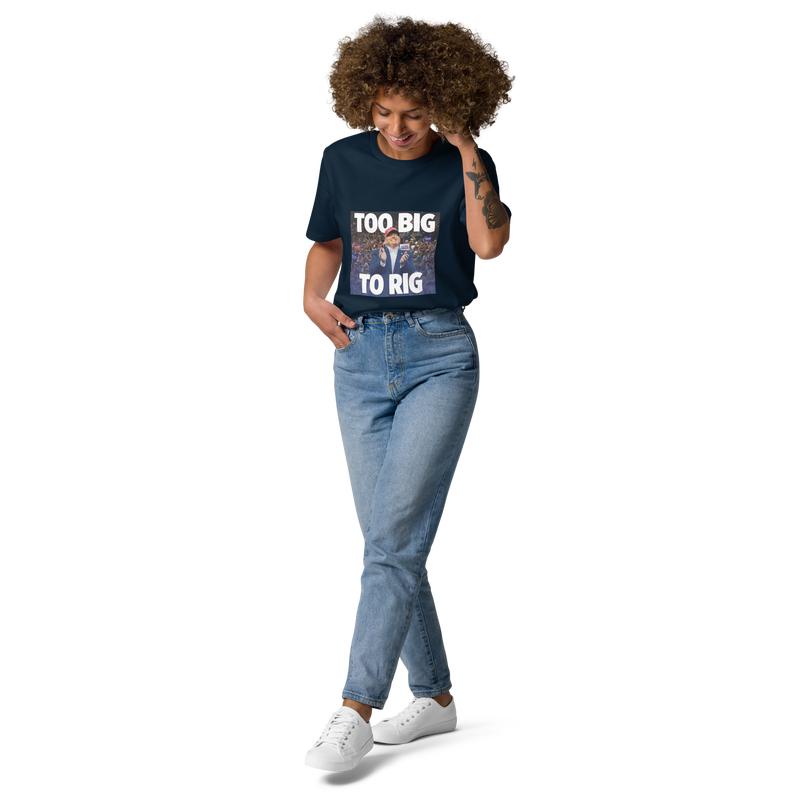 TOO BIG TO RIG Tshirt Donald Trump MAGA GILDAN Unisex Tee Shirt - CASUAL Menswear T-Shirt trump shirt Top Underwear Top Underwear Cotton Streetwear Cr