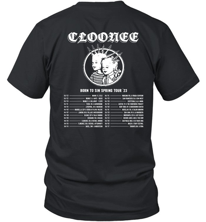 Cloonee Born To Sin Tour 2023 T Shirt