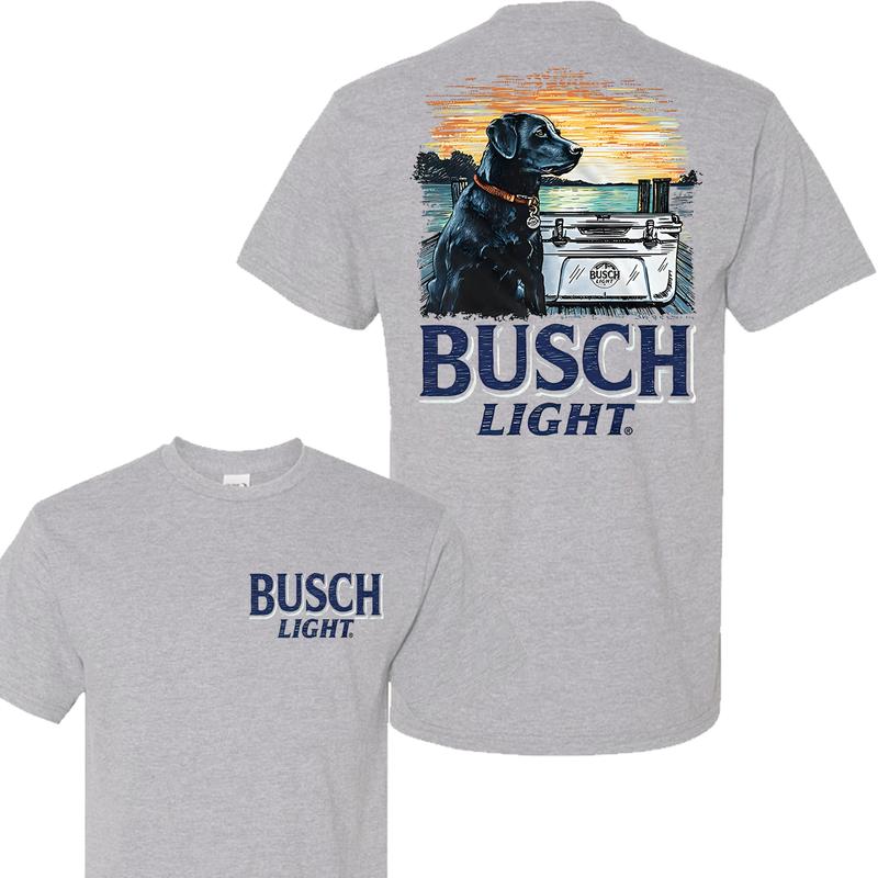 Busch Light Fishing Unisex Cotton 2 sides T-shirt, Available sizes S to 3XL, Gift for International Beer Day Menswear Top