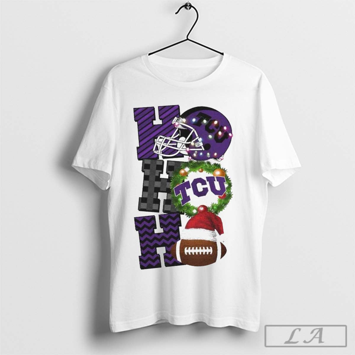 TCU Horned Frogs Football Christmas Ho Ho Ho Game Day T-Shirt