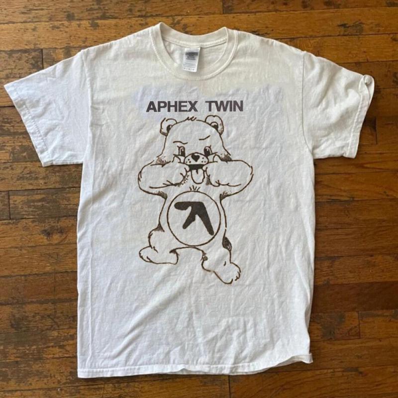 Aphex Twin Bear White Short Sleeve Cotton T-shirt Unisex Menswear Top