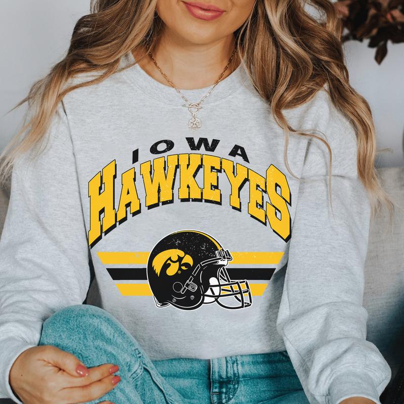 Vintage The University of Iowa Football Sweatshirt, Trendy Iowa Hawkeyes Football Fan Gifts, NCAA Iowa Hawkeyes Football Game Day, Iowa Hawkeyes Football Women Shirt , Iowa Hawkeyes Sweater Comfort HSW10