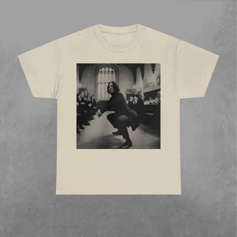 Snape Twerking in Great Hall Shirt, Potter Shirt, Wizarding Fan Sweatshirt, Retro Funny Movie Graphic Shirt Classic Fabric