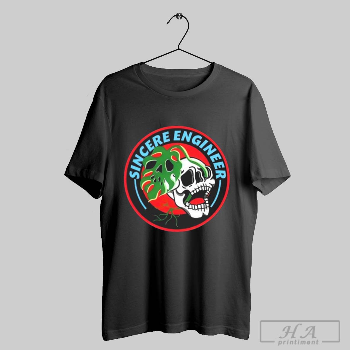 Sincere Engineer Skull Plant Shirt