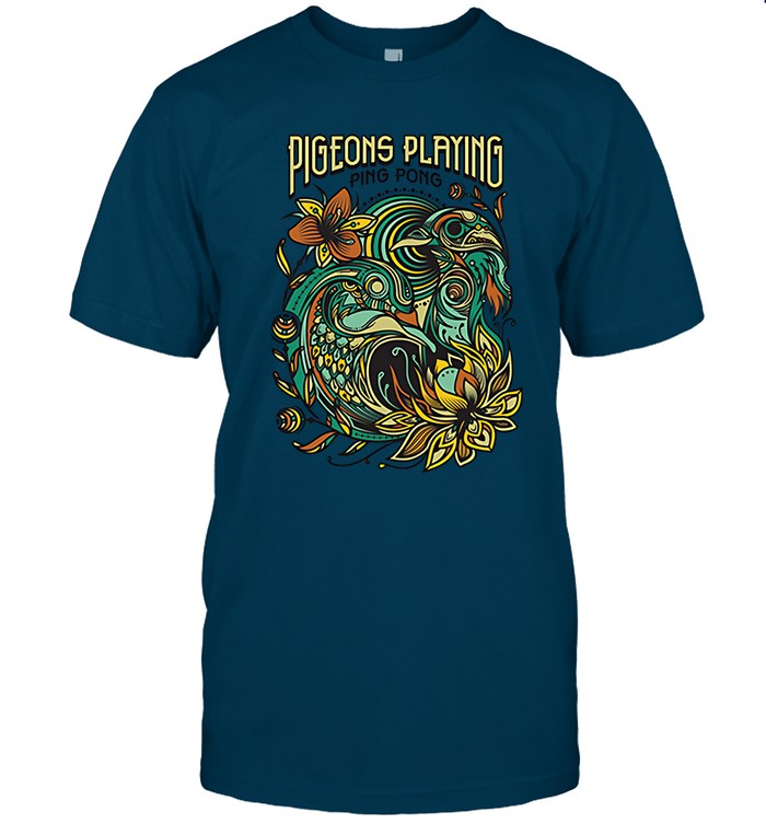 Lotus Pigeons T-Shirt Pigeons Playing Ping Pong