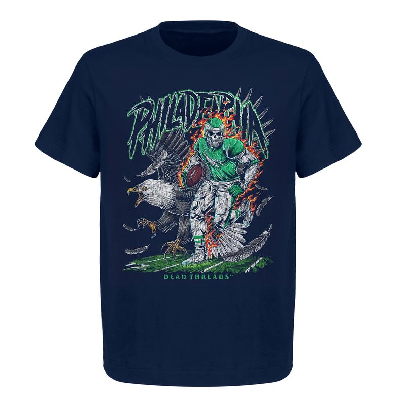 Philadelphia Football Vintage Crew Neck T-Shirt - Gildan 5000 Graphic Tee  Heavy Cotton for Men & Women  Ideal for College Football Fans