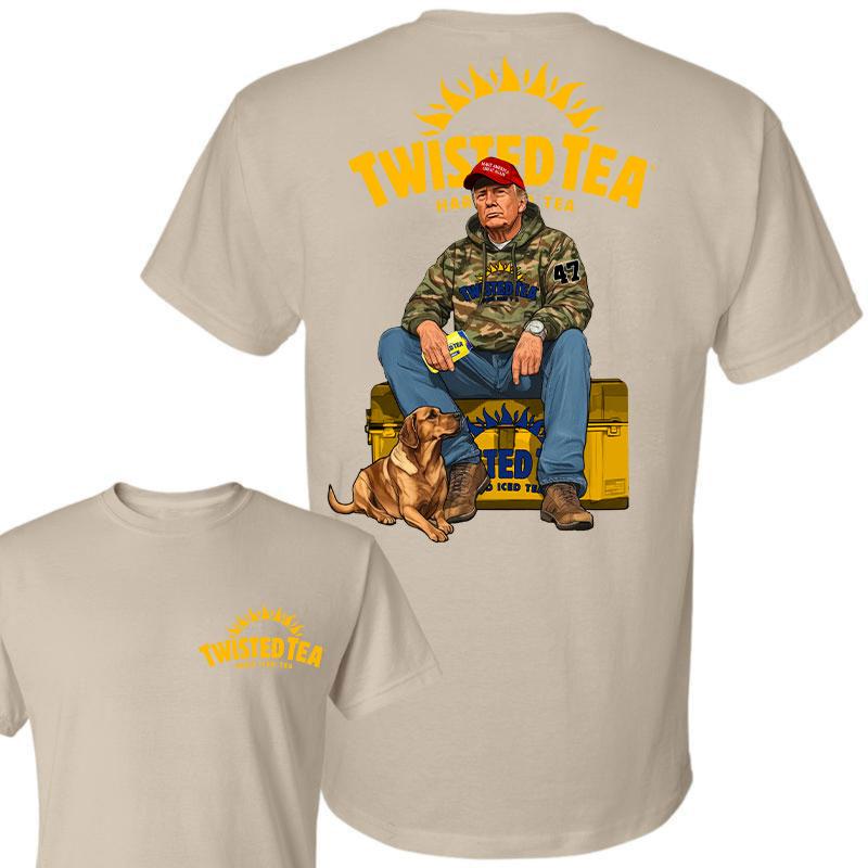 Twisted Teaa Trump Hunting Camo Unisex shirt, Trump won 47th president Election 2024 shirt, Twisted Teaa Fuel Hand Drill Dog Hunt Tee, Trump With Local Boy Cotton shirt Full Color Full Size