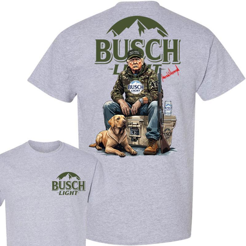 Trump Hunting Signature Busch Light Shirt , Trumpp won 47th president Election 2024, Trumpp Supporter, Busch Light Shirt, Trump Hunting With Local Shirt Signature Full Sizes Full Color