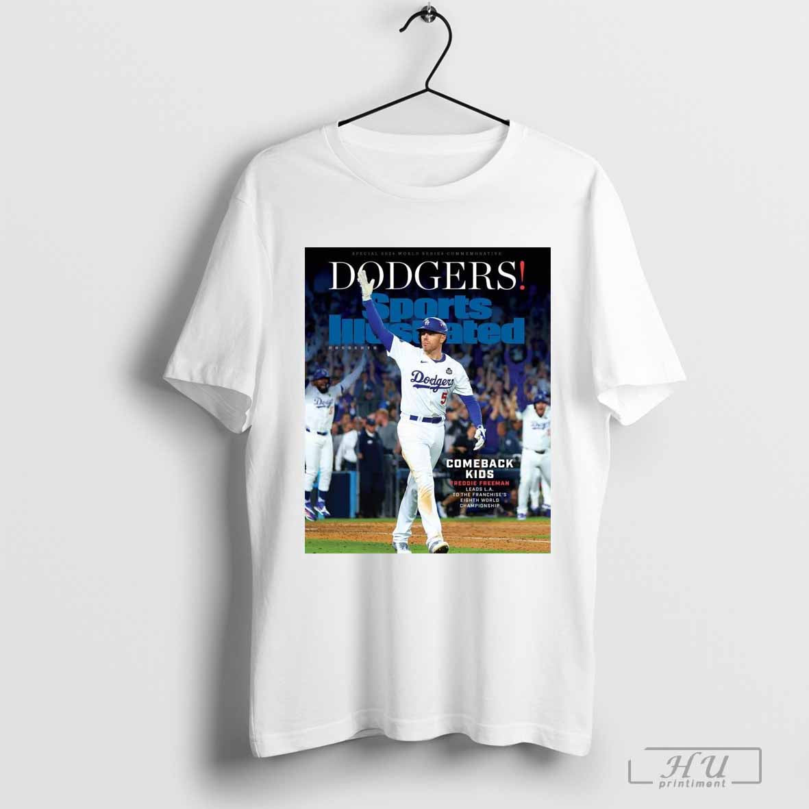 Special World Series Commemorative Dodgers Sport Illustrated Comeback Kids Freddie Freeman Lead L.A. Poster 2024 T-shirt