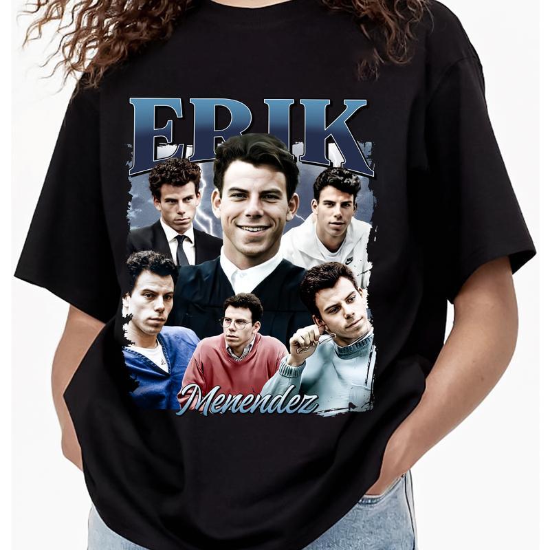 Erik Menendez Vintage Graphic Tee, Justice for Menendez Unisex Hoodie Sweatshirt, Free Erik and Lyle Menendez T-Shirt, Retro Men's Apparel