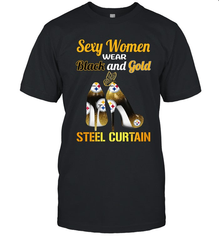 Sexy Women Wear Black And Gold_2