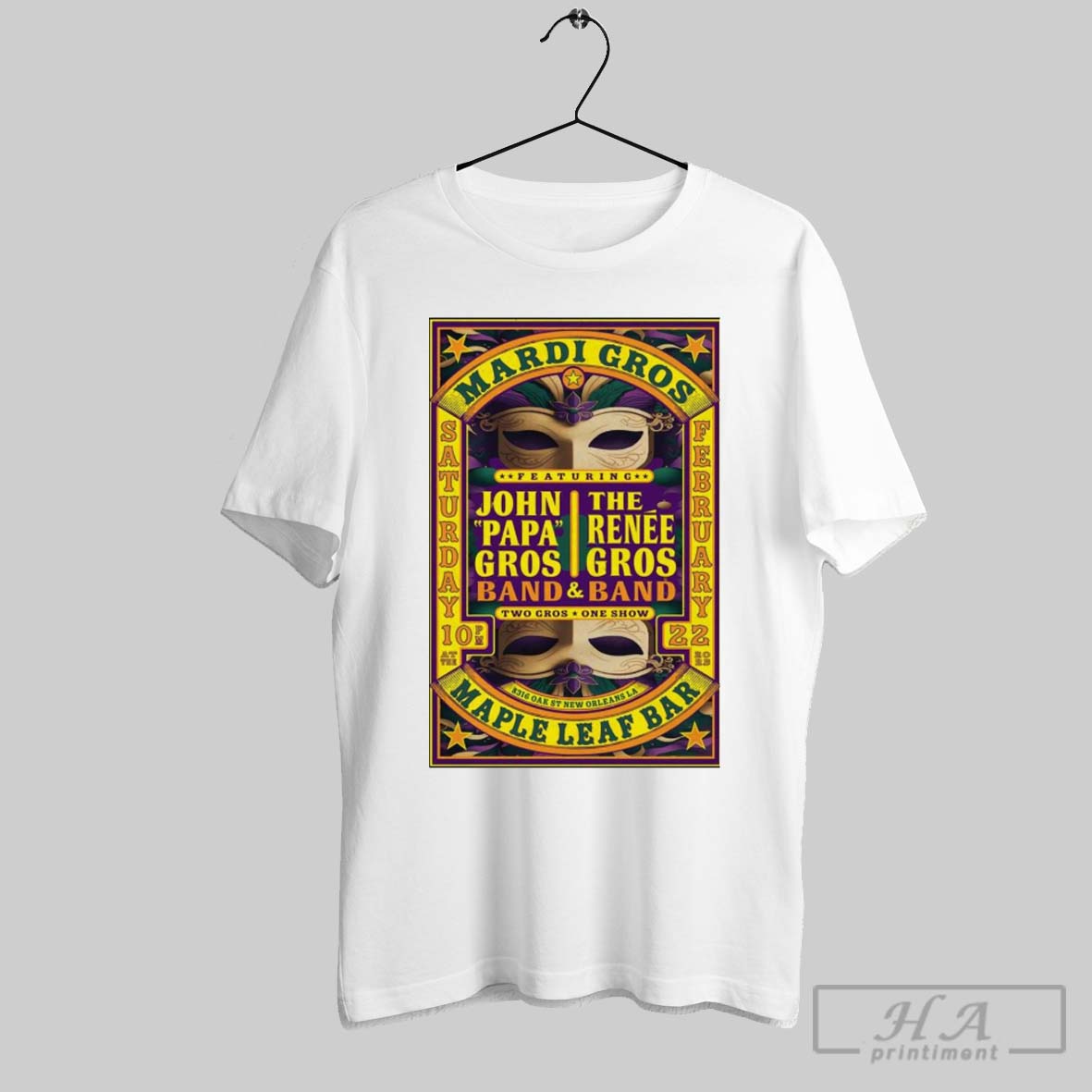 Poster John Papa Gros Band And The Ranee Gross Band February 22 2025 New Orleans La T Shirt