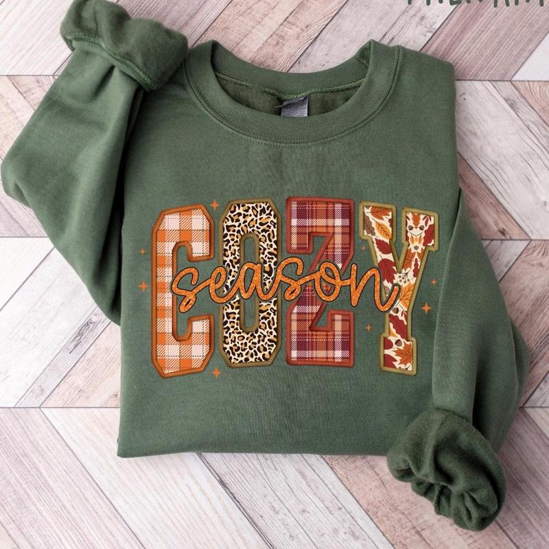 Cozy Season Sweatshirt, Women Fall Shirt, Christmas Shirts, Retro Fall Sweatshirt, Womens Fall Shirt, Get Cozy Sweatshirt, Christmas Gifts