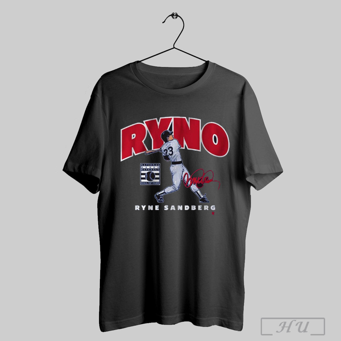 Ryne Sandberg Ryno Chicago Cubs National Baseball Hall Of Fame Signatures T Shirt Sweatshirt
