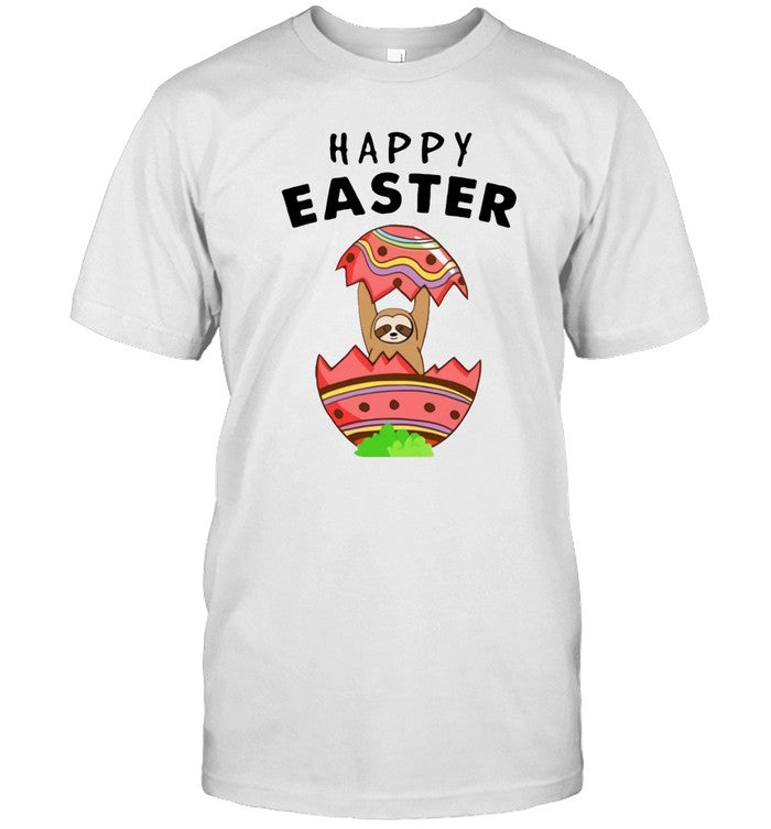 Happy Easter Day Bunny Sloth In Egg Shirt
